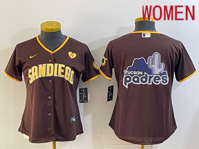 Women San Diego Padres Blank Browm Game 2024 Nike MLB Jersey style 7